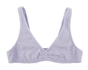 PacSun Swim Lavender Purple‎ Smocked Bikini Top Size Small thumbnail 1