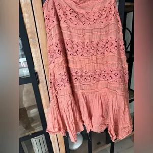 Free People Shailee Slip mini Dress Copper Rose embroidered ruffle square neck thumbnail 9