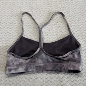 Lululemon Flow Y Bra Nulu Diamond Dye Graphite Grey Bronze Green Size 6 thumbnail 1