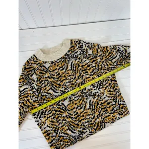 Rachel Comey X Target Animal Crewneck Pullover Sweater Cream Yellow Black Size S thumbnail 7
