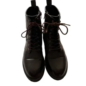 DKNY Women's‎ Size 7.5 M Roselyn Brown Monogram Print Lace Up Combat Boots thumbnail 2