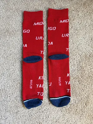 My Hero Academia Red Class 1-A Character Crew Socks. Unisex thumbnail 2
