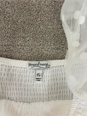 Xtraordinary Women’s White Puff-Sleeve Layered Dress Size XS thumbnail 2