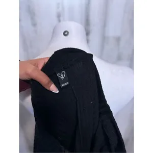 Windsor Black Textured Long Sleeve Top Size M Boat Neck Stretchy thumbnail 5