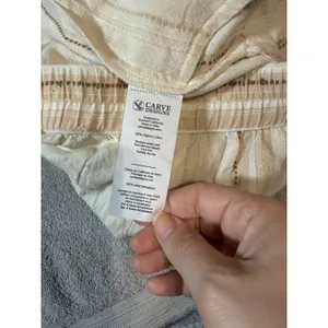 NEW Carve Designs Size Small Cream‎ Brown Striped 100% Organic Cotton Shorts 3" thumbnail 7