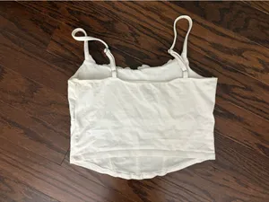 Hollister Crop Top White Tank thumbnail 2