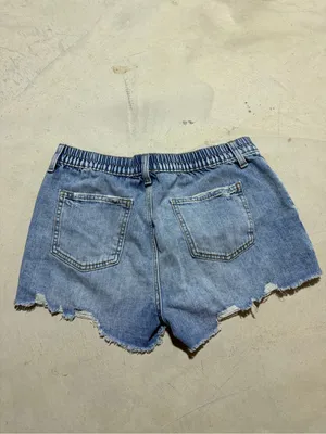 Aerie Distressed Light Blue Denim Women’s Shorts medium thumbnail 5