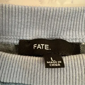 FATE‎ Distressed Denim Sweatshirt, Size large Blue thumbnail 3