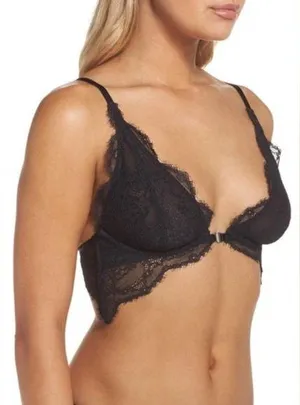 Free People NWT You're So Great Underwire Bra in Black thumbnail 1