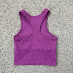 Lululemon Ebb to Street Cropped Racerback Tank Top Vivid Plum Athletic Women's 4 thumbnail 3