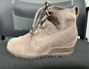 Sorel Women’s Evie Lace Boot Waterproof Leather Suede Size 7.5 Major Brown thumbnail 1