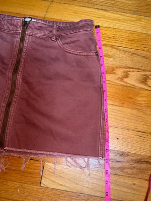 We The Free Rust Brown Front-Zip Raw Hem Mini Skirt thumbnail 4