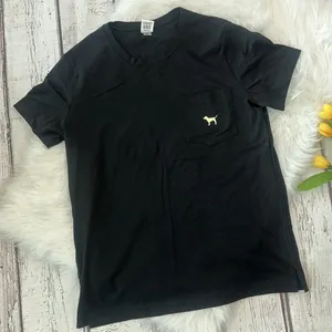 Pink By Victoria’s Secret Campus Crew Neck Signature Dog Tee Shirt Size Large thumbnail 4