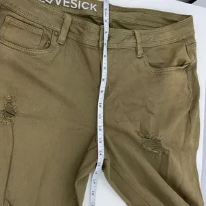 Lovesick‎ Womens Size 16 Olive Green Distressed Skinny Jeans Stretch Khaki thumbnail 8