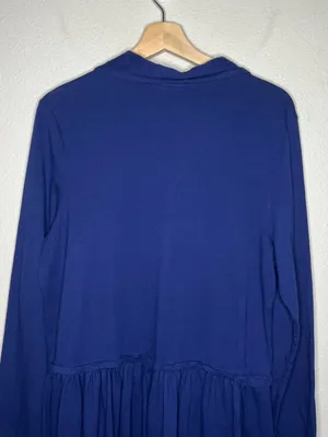 Daily Practice Taylor Corset Long Sleeve Zip Up Mini Dress in Navy Blue thumbnail 6
