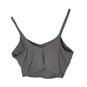 Athleta Elation V-neck Crop Tank Bra Size 1X‎ Tan Brown Adjustable Straps Gym thumbnail 2