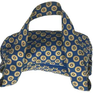 Vera Bradley Blue Tan Nylon Small Handbag thumbnail 1