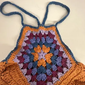 New Sz Large L Free People Bella Crochet Cropped Crop Halter Tank Top Shirt Boho thumbnail 5