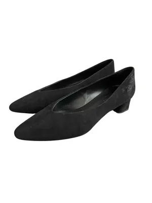 Everlane The V Heel Black Suede Pumps Women’s Size 9.5 Block Heel Versatile thumbnail 4