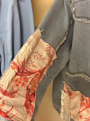 POL Patchwork Denim Jacket Shirt M thumbnail 3