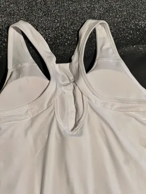 Womens 1X NWT White Sleeveless Active Classic Exercise Dress thumbnail 7