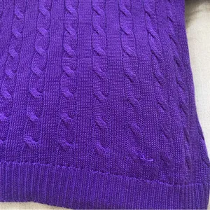 Ralph Lauren Purple Cable Knit Sweater Size Medium thumbnail 7