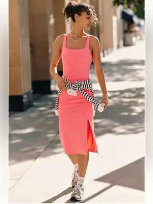 Anthropologie Daily Practice Sleeveless Scoop-Neck Slim Midi Dress thumbnail 4