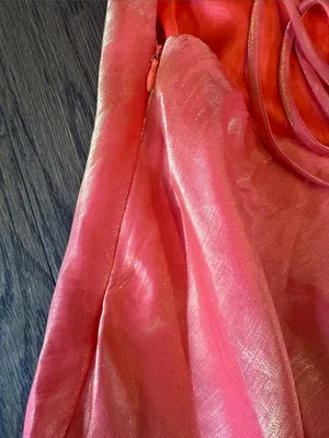 ThatsSoFetch Women's Bright Coral-Orange Satin dress thumbnail 5