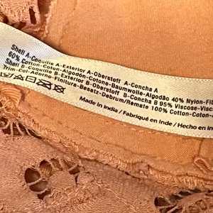 FP One‎ Blush Lace Bralette Top Strappy Back Crochet Boho Festival Medium thumbnail 4