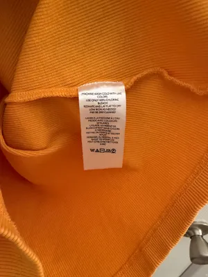Anthropologie Maeve Orange Ruffled Rib Halter Tank Top Large thumbnail 7