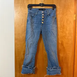 Veronica Beard Carolyn Baby Boot High Rise Jeans Blue Denim Button Fly Size 26/2 thumbnail 8