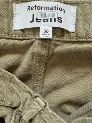 Reformation Bailey High Rise Utility Pants Sz 30 Olive Green Cargo Straight Leg thumbnail 5