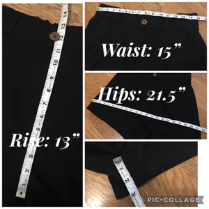 Black high waist pleated short size L thumbnail 5