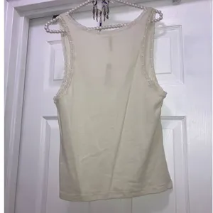 Retired Skims Size 3X NWT Lace Logo Cami Tank Top Bone Pointelle Women's thumbnail 2