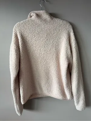 Skims Women’s Powder Pink Teddy Bouclé Sherpa High Neck Fleece Size S/M thumbnail 8