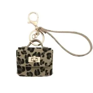 Leopard Print Mini Keychain Bag Brown thumbnail 2