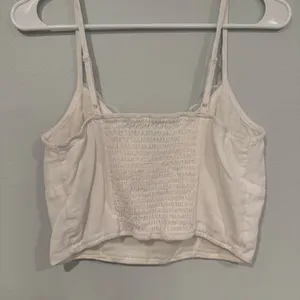 White Lace Bralette Crop Cami Top Size M thumbnail 5