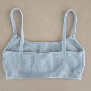 Skims Light Blue Cozy Knit Tank and Shorts Set Size S thumbnail 4