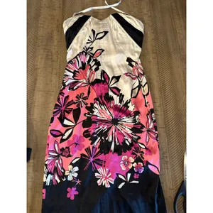 VTG Bebe Y2K Silk Floral Halter Dress - XXS Bustier Style‎ Cocktail thumbnail 2