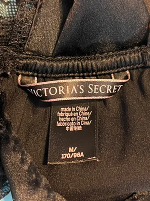 Victoria’s Secret Medium Black Lace Tie Front Spaghetti Strap Cropped Cami thumbnail 5