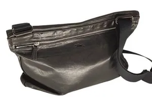 Longchamp Womens Medium Chocolate Leather Shoulder Sling Crossbody Messenger Bag thumbnail 1