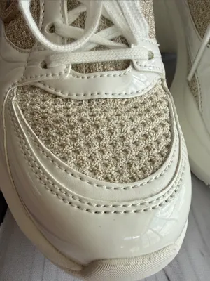 Michael Kors Zuma Knit Trainer Sneakers in the Pale Gold/Cream Color-way thumbnail 3