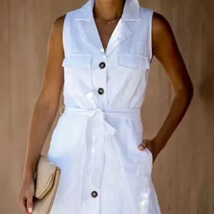 ✨HP✨VICI Vital Style Pocketed Utility White Sz Large Dress✨ thumbnail 1