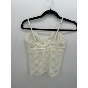 Aerie Cream‎ Lace Babydoll Tank Top Sz S NWT Festival Boho Gypsy Y2K Coquette thumbnail 2