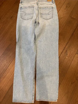American Eagle Stretch Light Blue Straight Leg Jeans Size 10 Long - C66-017 thumbnail 5