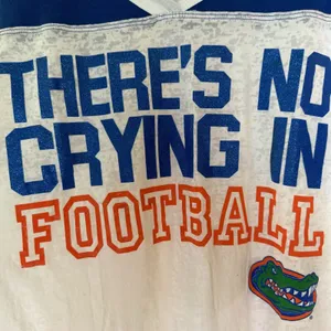 Florida Gators Junior L Burnout Football Tee Soffe NWT White Royal thumbnail 5