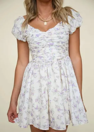 In The Beginning Floral White Dress thumbnail 1