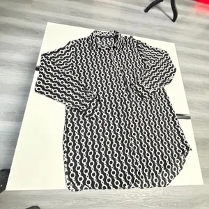 ✨ Zara Black & White Chain Print Button-Down Tunic / Shirt Dress (Size M) ✨ thumbnail 9