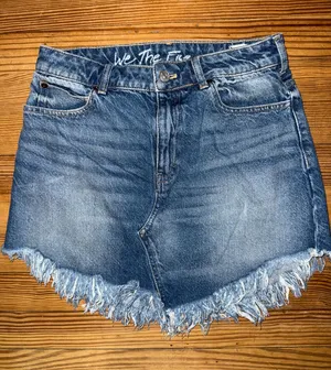 Free People Denim Skirt Mini thumbnail 1