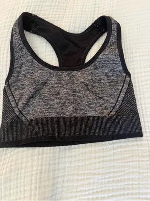 Old Navy Seamless Grey-Black Racerback Sports Bras- Bundle of 2 thumbnail 2